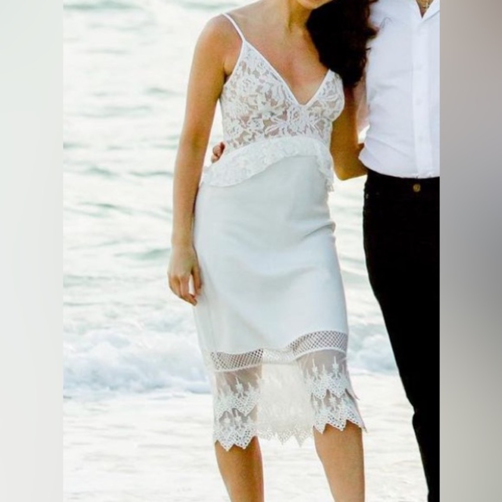 French connection white lace dress
